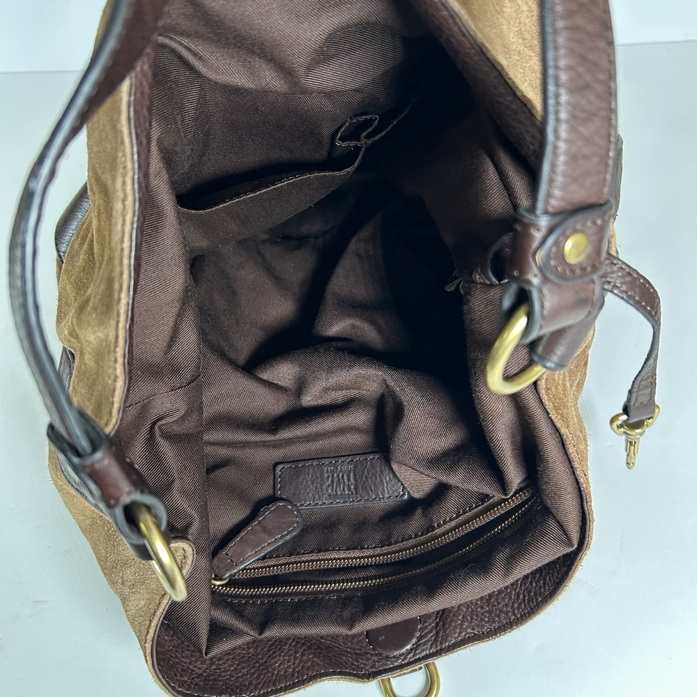 Frye Women's Purse Paige Hobo Tan Tote Bag Leather Suede Outdoor MSRP $358 - Picture 13 of 16